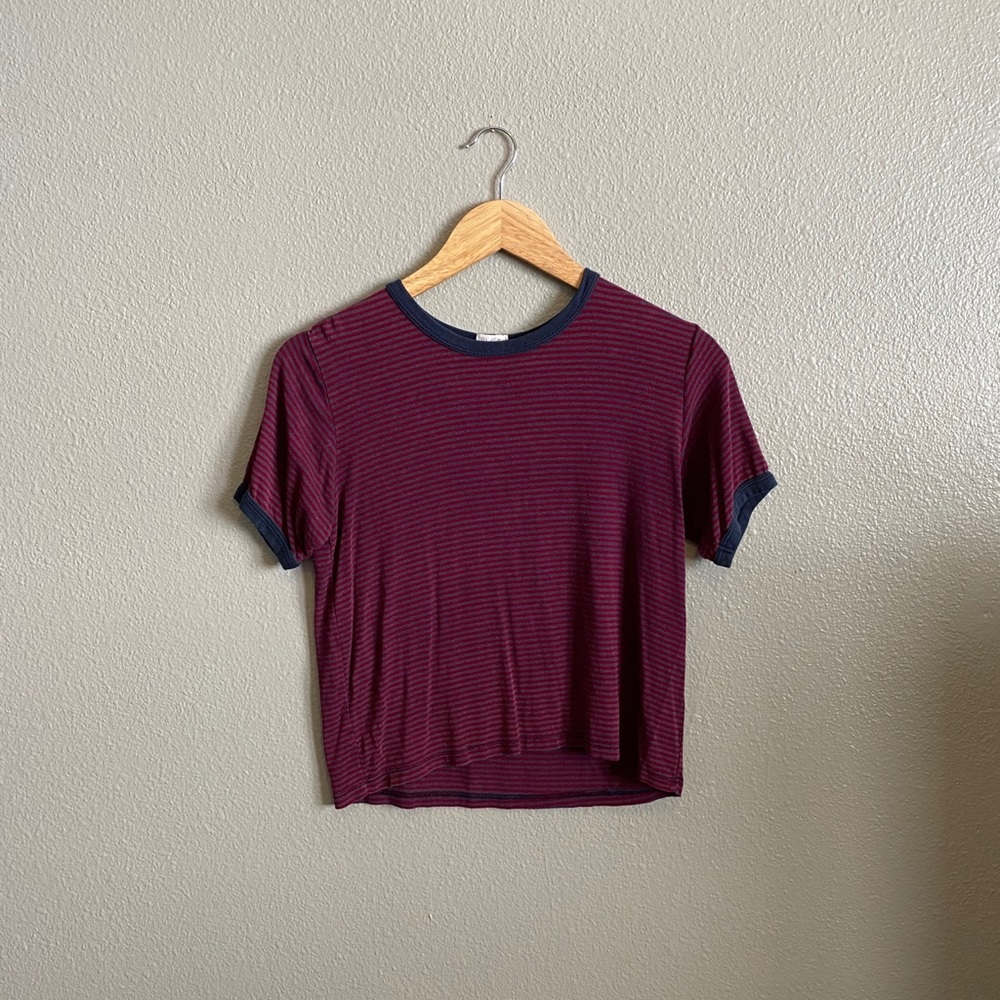 Maroon Cropped Tee